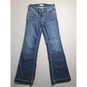 Shyanne Flare Jeans Womens 25 Short (25x32) Western Retro Relaxed Faded Denim